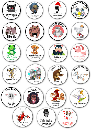 Funny animals 58mm badges fun - badges,