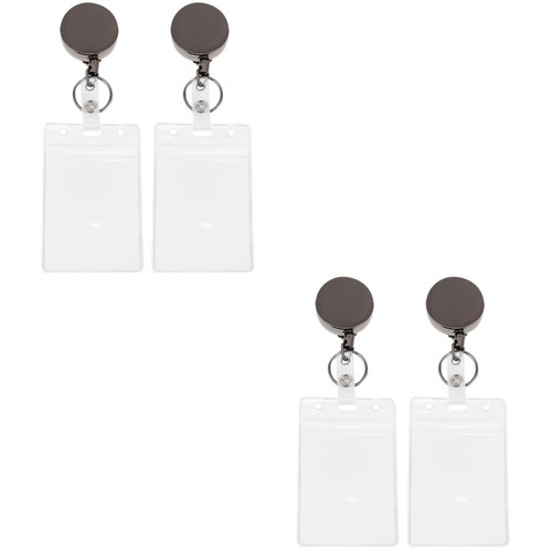 4pcs clear vertical badge - clear,