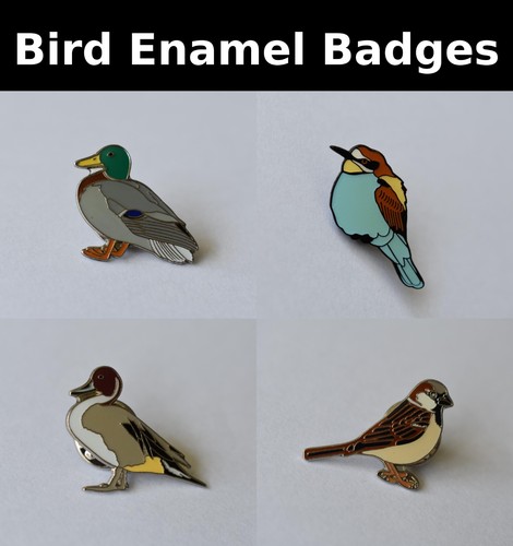 Bird enamel pin badge - bird,