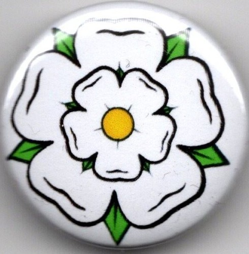Yorkshire white rose pin - yorkshire,