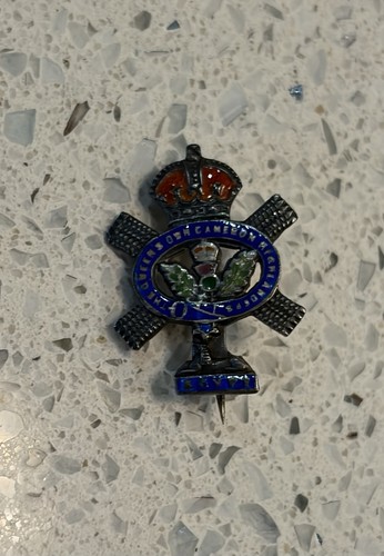 Silver enamel queens own - silver,