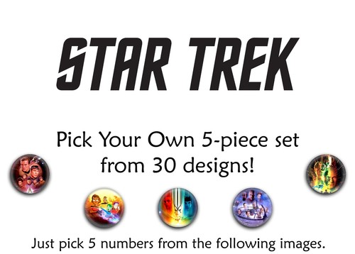 Star trek button badges - badges,