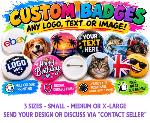 Personalised birthday badges - personalised,