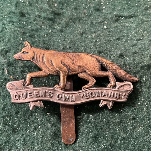 Queens own yeomanry cap - own,